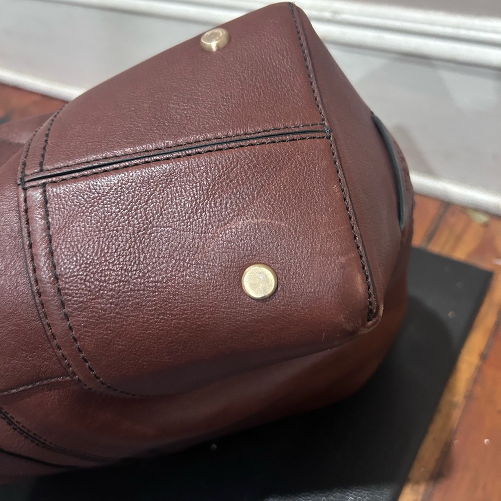 Cole Haan Brown Leather Trimmed Bag - Picture 13 of 13